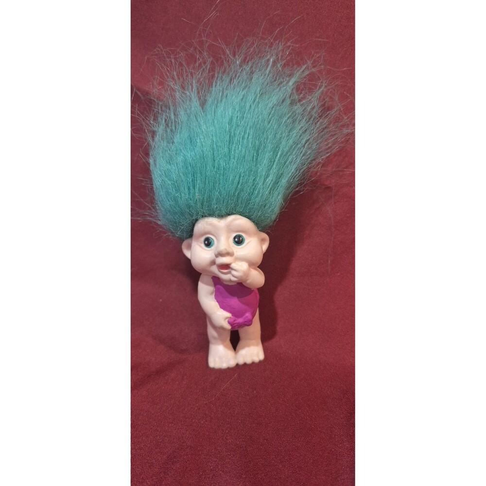 Applause Magic Troll Doll green Hair 3 Inches Vintage Cute Collectible EUC